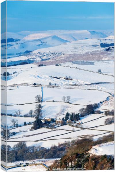 Peak District winter Canvas Print by Justin Foulkes