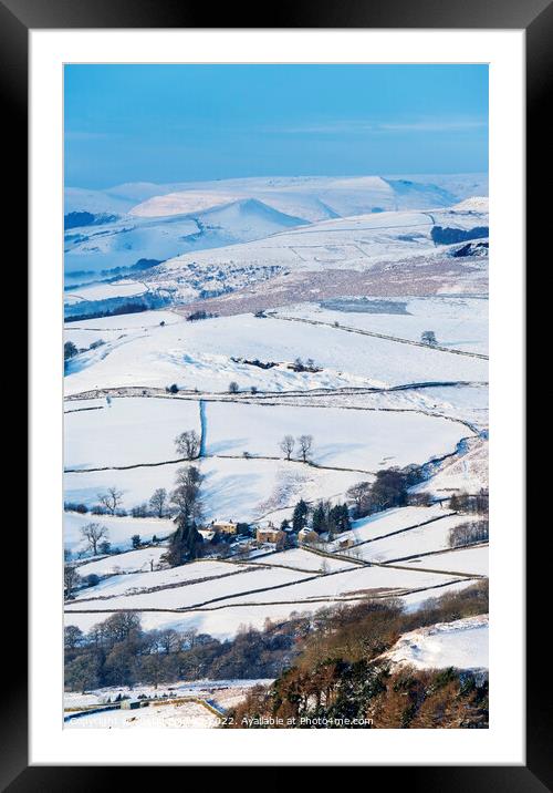 Peak District winter Framed Mounted Print by Justin Foulkes