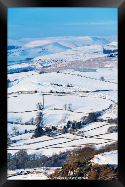 Peak District winter Framed Print by Justin Foulkes