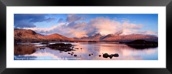Clearing storm over Rannoch Moor Framed Mounted Print by Justin Foulkes