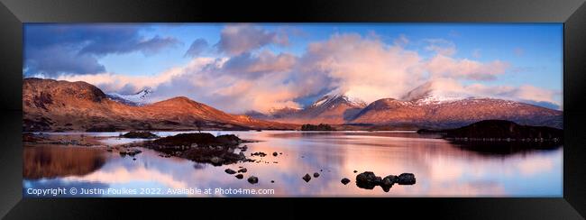 Clearing storm over Rannoch Moor Framed Print by Justin Foulkes