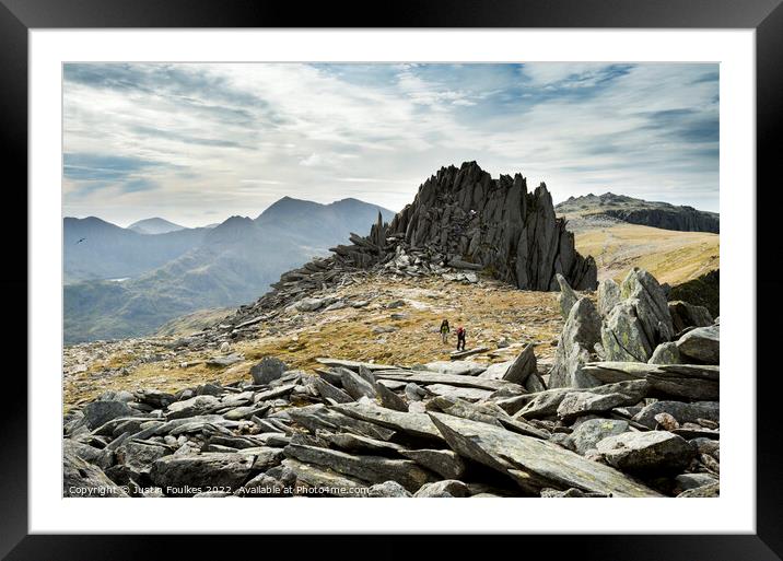 Castle of the Winds, Glyder Fach, Snowdonia Framed Mounted Print by Justin Foulkes