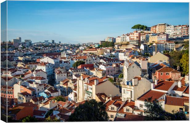 PORTUGAL LISBON CITY BAIXA Canvas Print by urs flueeler