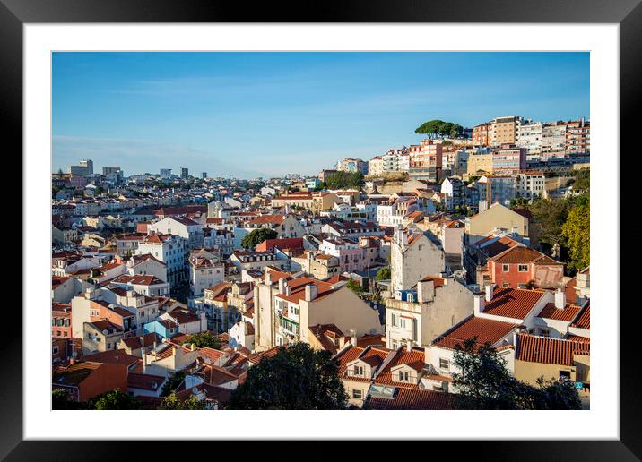 PORTUGAL LISBON CITY BAIXA Framed Mounted Print by urs flueeler