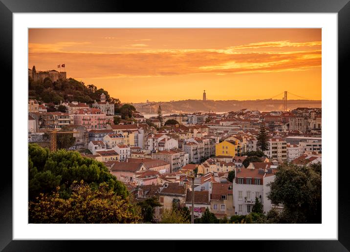 PORTUGAL LISBON CITY BAIXA Framed Mounted Print by urs flueeler