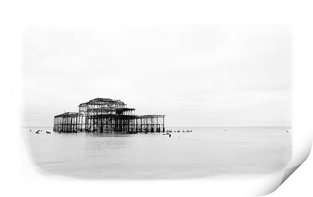 Monochrome West Pier, Brighton Print by Graham Lathbury