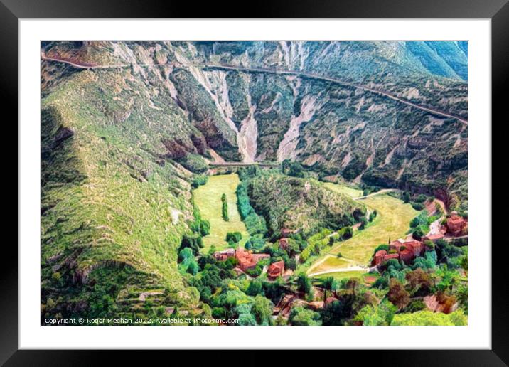 Verdant Valley Vista Framed Mounted Print by Roger Mechan