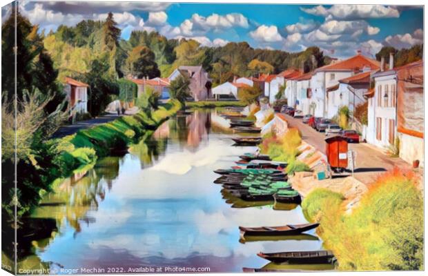 Tranquil Coulon Canals Canvas Print by Roger Mechan