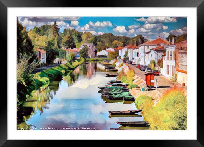 Tranquil Coulon Canals Framed Mounted Print by Roger Mechan