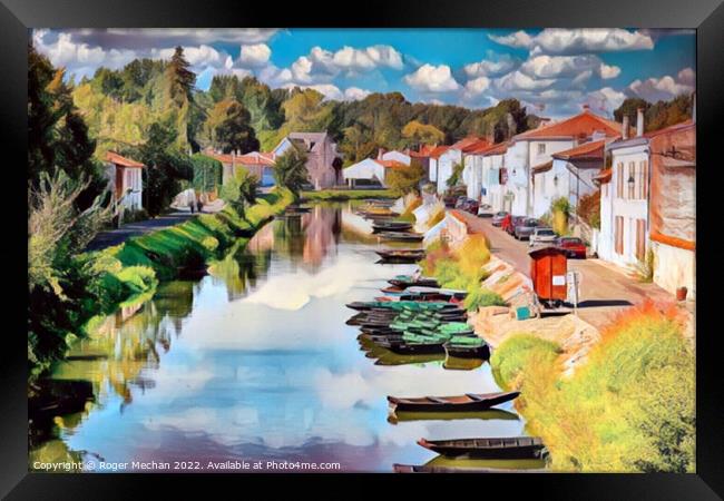 Tranquil Coulon Canals Framed Print by Roger Mechan