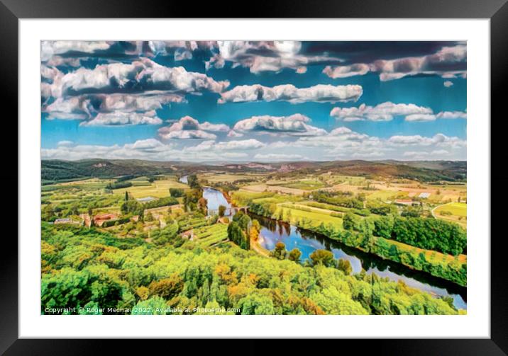 Serenity in the Dordogne Valley Framed Mounted Print by Roger Mechan