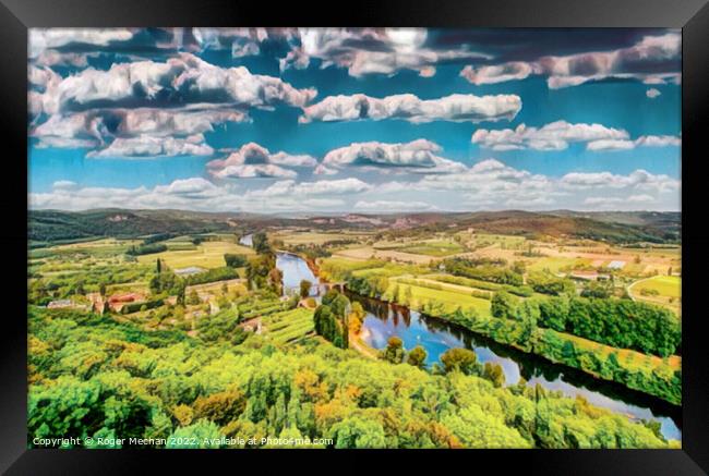 Serenity in the Dordogne Valley Framed Print by Roger Mechan
