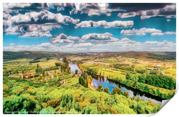 Serenity in the Dordogne Valley Print by Roger Mechan