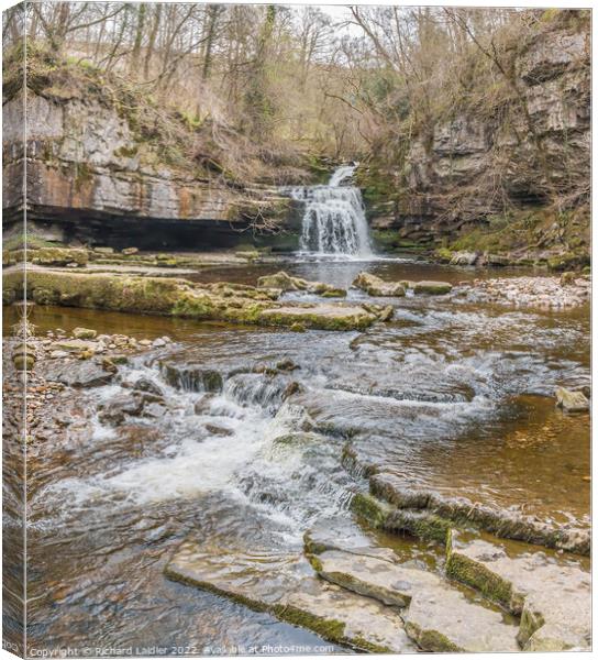 Cauldron Falls West Burton Wensleydale Yorkshire Dales Canvas Print by Richard Laidler