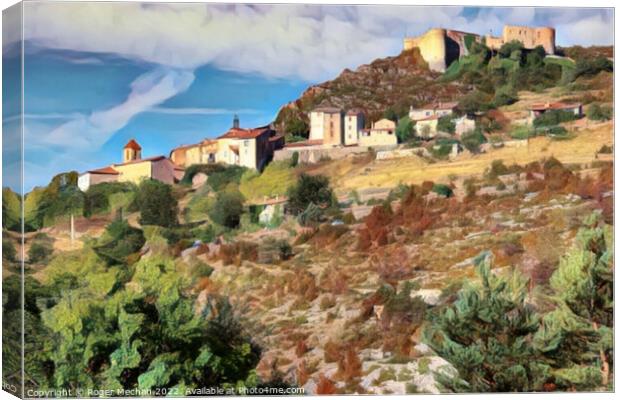 Fortress in the Verdon Gorges Canvas Print by Roger Mechan