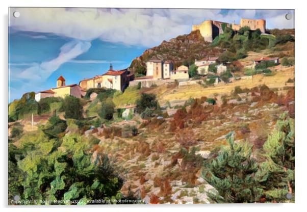 Fortress in the Verdon Gorges Acrylic by Roger Mechan