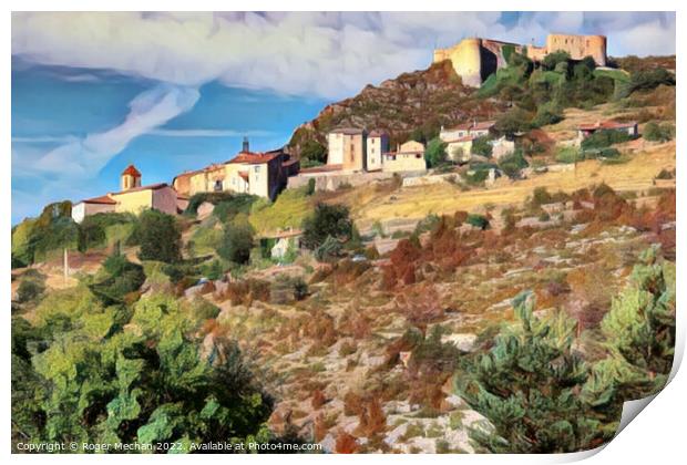 Fortress in the Verdon Gorges Print by Roger Mechan
