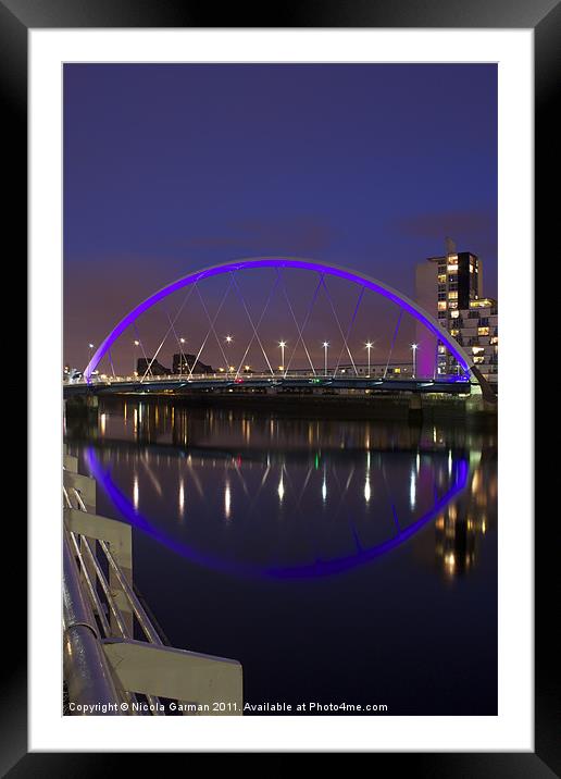 Bridge Glasgow Clyde Framed Mounted Print by Nicola Garman