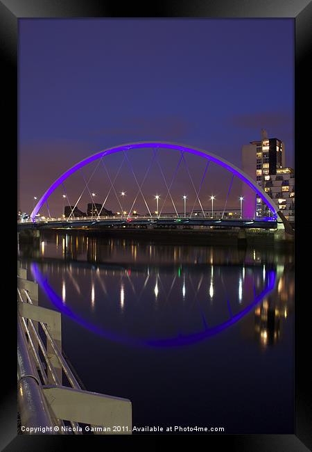 Bridge Glasgow Clyde Framed Print by Nicola Garman