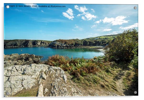 Porth Eilian on the north west coast of Anglesey  Acrylic by Nick Jenkins