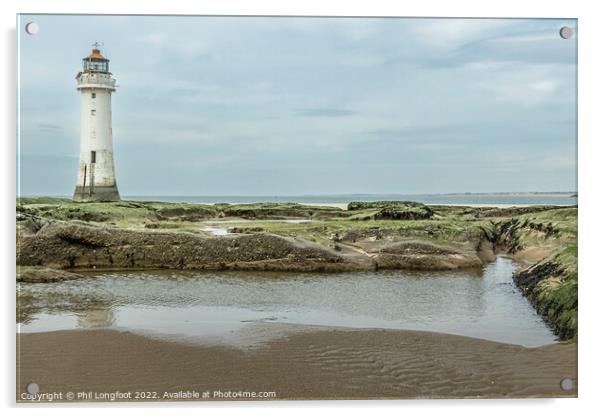 New Brighton Lighthouse  Acrylic by Phil Longfoot
