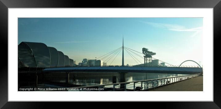 Glasgow media quarter at sunrise Framed Mounted Print by Fiona Williams