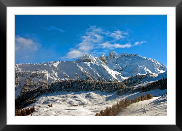 Courchevel 3 Valleys French Alps France Framed Mounted Print by Andy Evans Photos