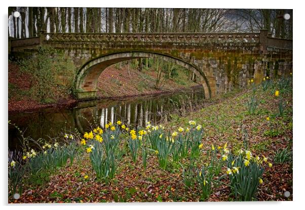 Serpentine Bridge, Hardwick Park, Co. Durham Acrylic by Martyn Arnold