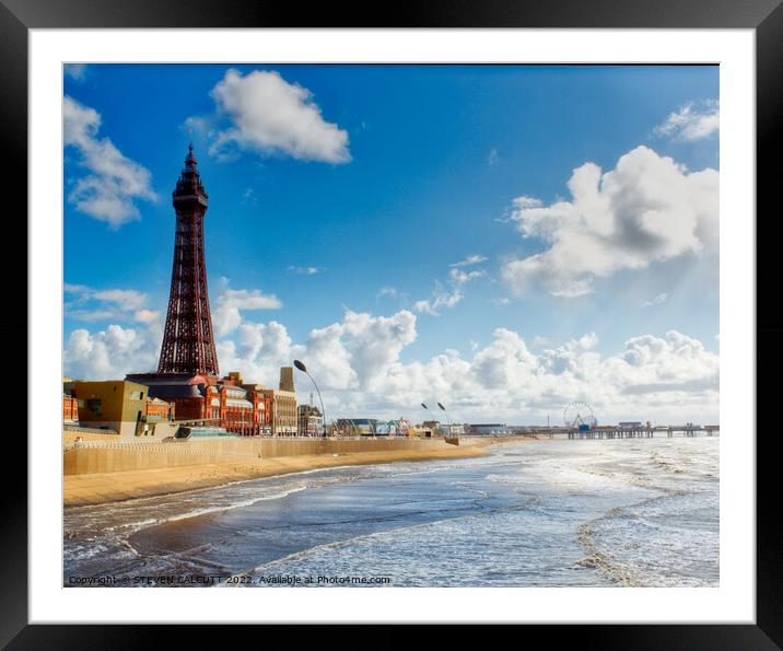 Blackpool Tower Framed Mounted Print by STEVEN CALCUTT