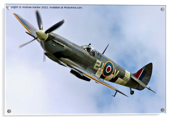Supermarine Spitfire LF XIe Acrylic by Andrew Harker