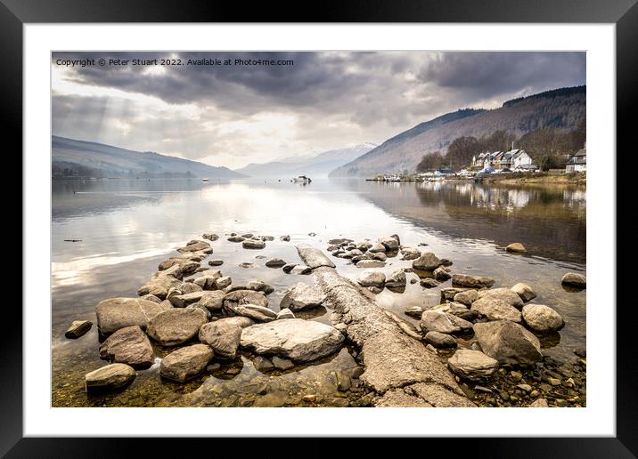 Loch Tay is a freshwater loch in the central highlands of Scotla Framed Mounted Print by Peter Stuart