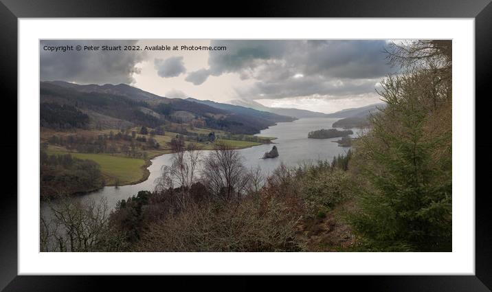 The Queens view at Loch Tummel near Pitlochry in Scotland Framed Mounted Print by Peter Stuart