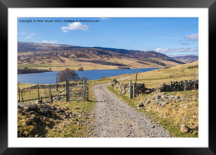 Walking at Loch Freuchie circuit at Amulree and the Rob Roy Way Framed Mounted Print by Peter Stuart