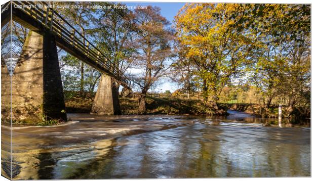 The river Esk at Grosmont Canvas Print by keith sayer