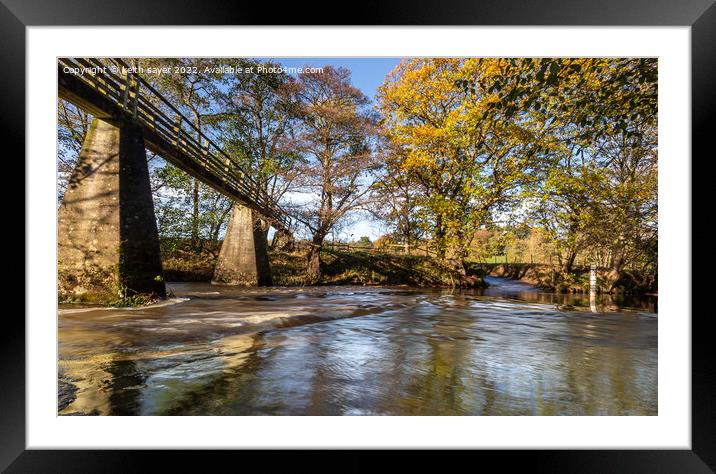 The river Esk at Grosmont Framed Mounted Print by keith sayer