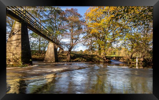 The river Esk at Grosmont Framed Print by keith sayer