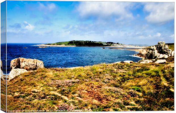 Peninnis Point View Canvas Print by Stephen Hamer
