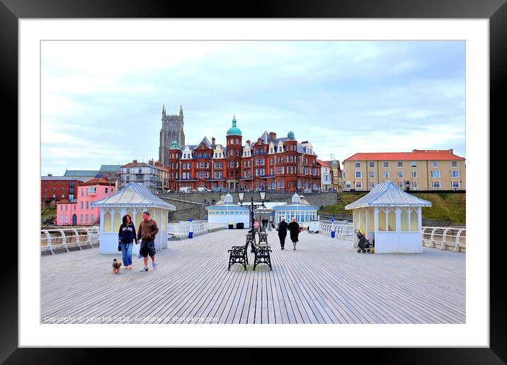 Cromer town and Pier. Framed Mounted Print by john hill