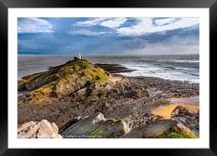 Majestic Mumbles Lighthouse Framed Mounted Print by Peter Thomas