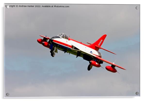 Hawker Hunter FGA.9 Acrylic by Andrew Harker