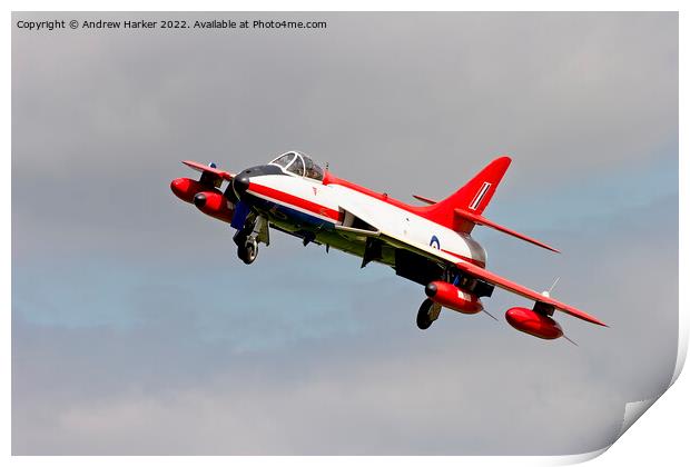 Hawker Hunter FGA.9 Print by Andrew Harker