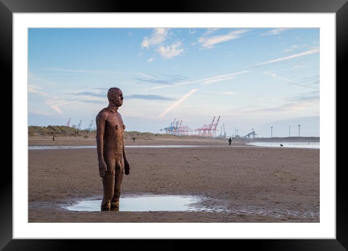 Iron Man backed by the Seaforth Docks Framed Mounted Print by Jason Wells