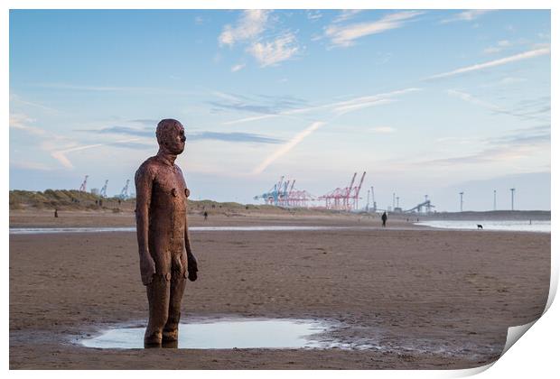Iron Man backed by the Seaforth Docks Print by Jason Wells