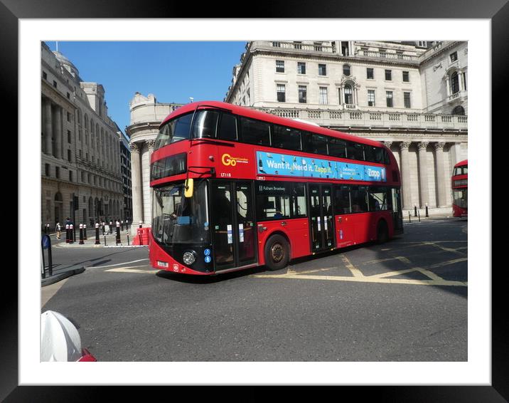 London Bus Framed Mounted Print by Simon Hill