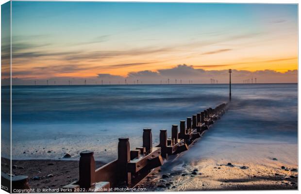 Withernsea Windfarm Canvas Print by Richard Perks