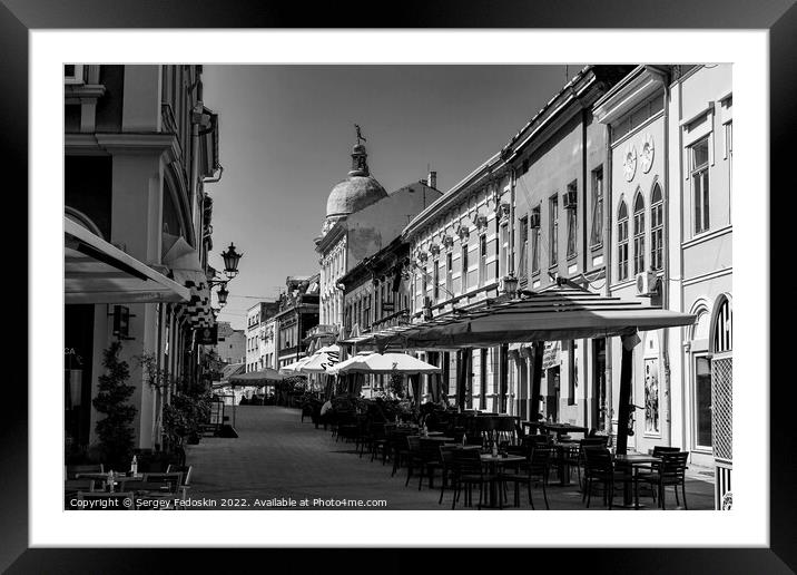 Street in Novi Sad, Serbia Framed Mounted Print by Sergey Fedoskin