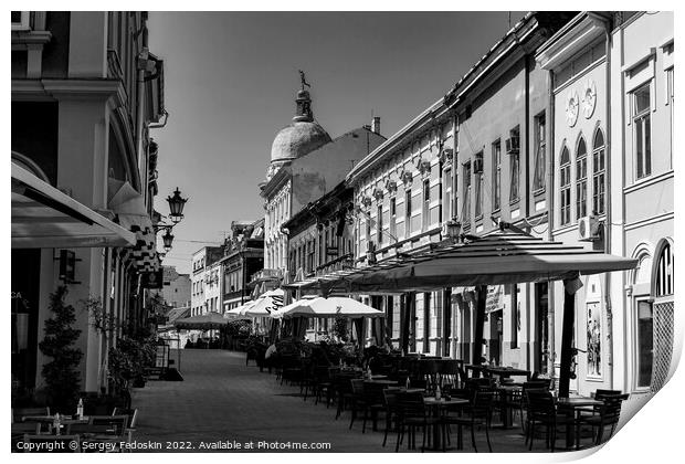 Street in Novi Sad, Serbia Print by Sergey Fedoskin
