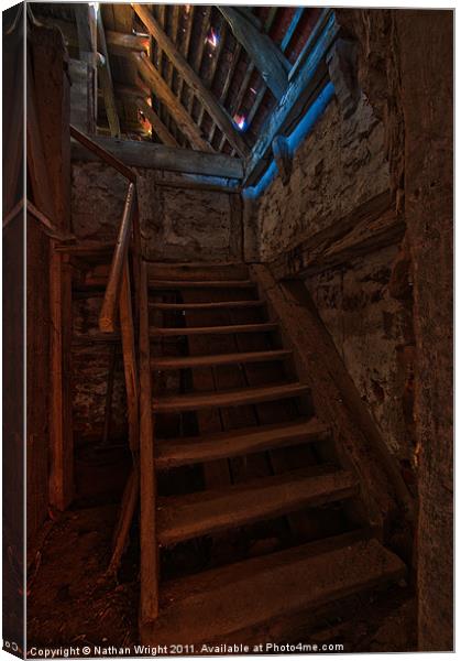 Mill steps Canvas Print by Nathan Wright
