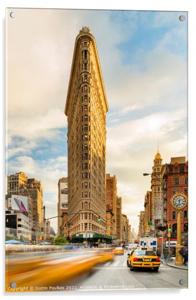 The Flatiron Building, Manhattan, New York Acrylic by Justin Foulkes