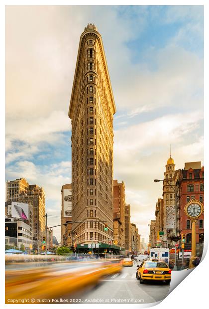 The Flatiron Building, Manhattan, New York Print by Justin Foulkes